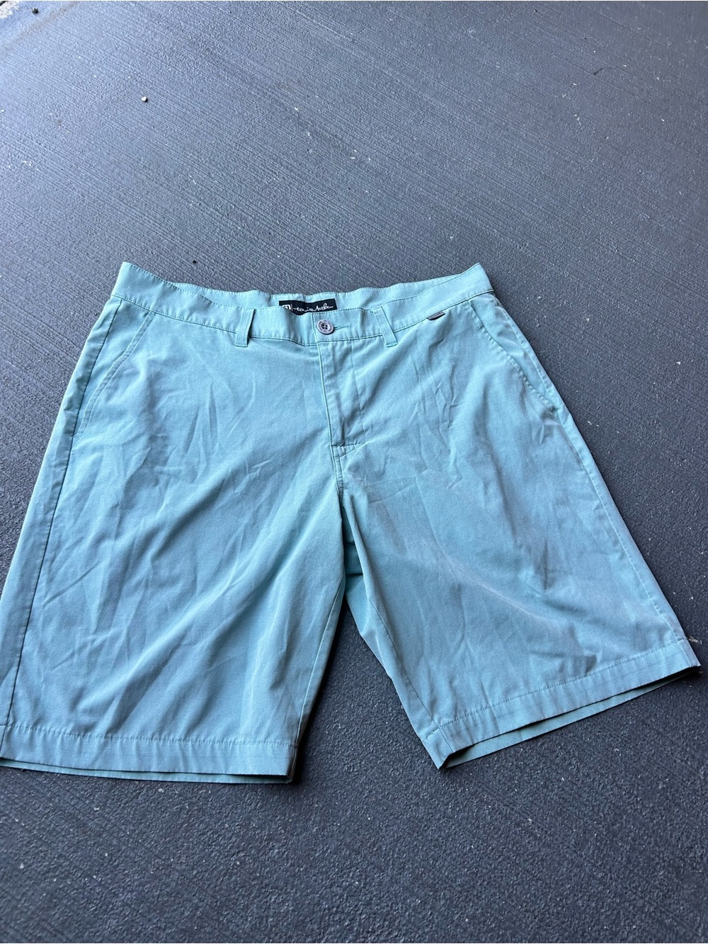 Travis Mathew Teal Flat-Front Men's Shorts